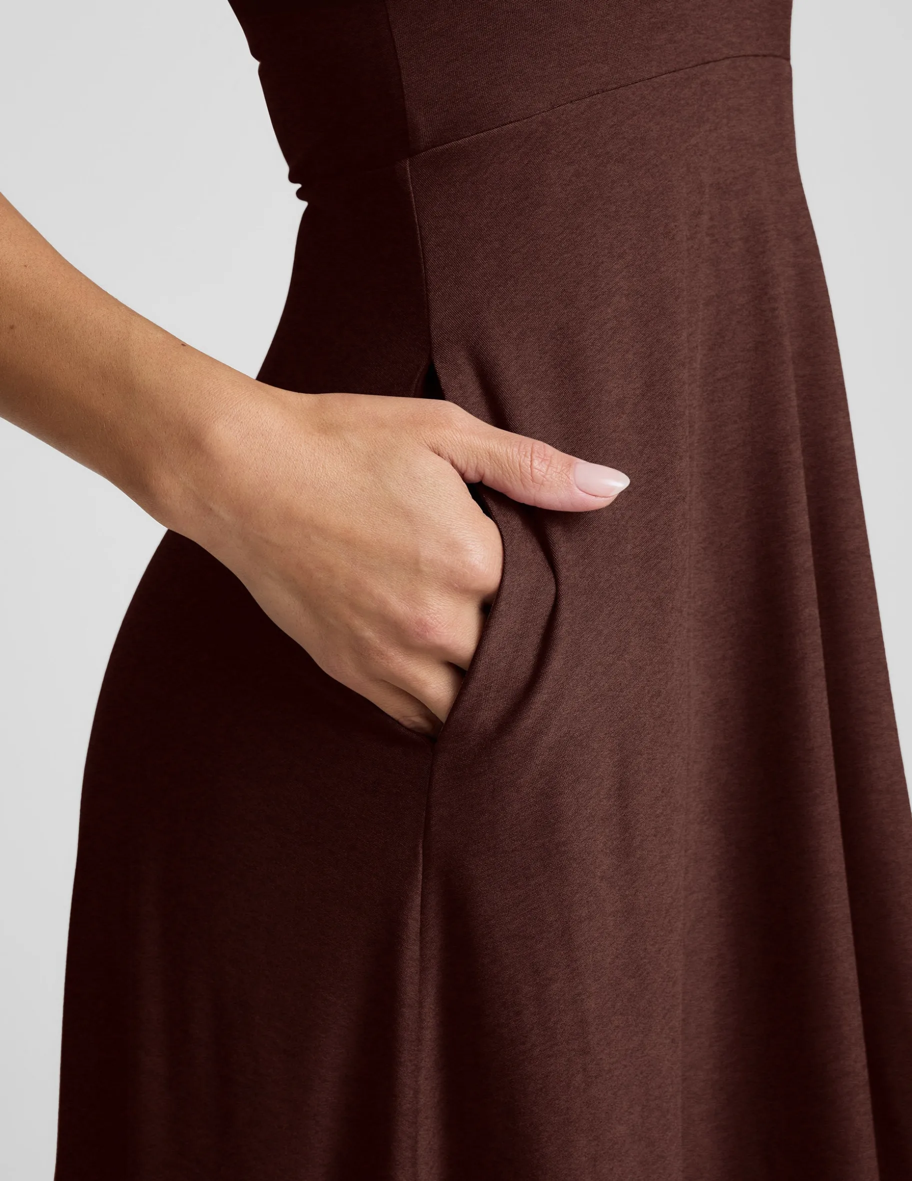Featherweight At The Ready Square Neck Midi Dress