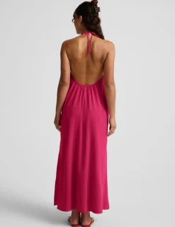 Go With The Flow Halter Dress