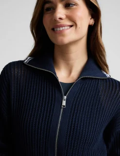 Here's The Stitch Zip Sweater
