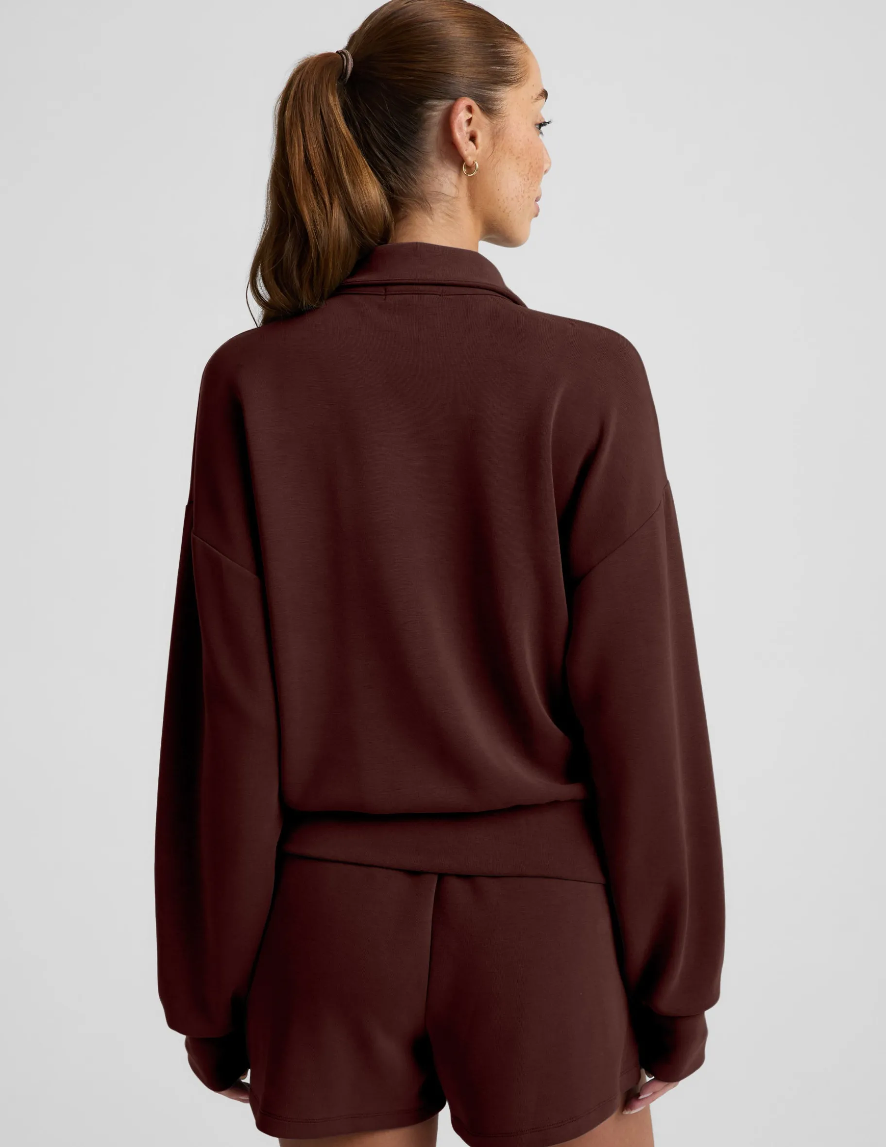 Luxe Sandwash Half Zip Pullover