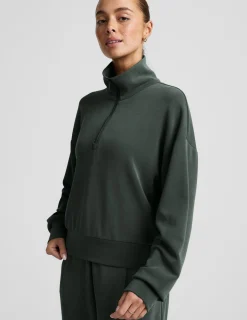Luxe Sandwash Half Zip Pullover