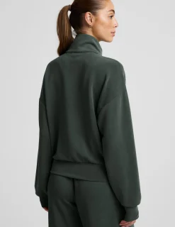 Luxe Sandwash Half Zip Pullover