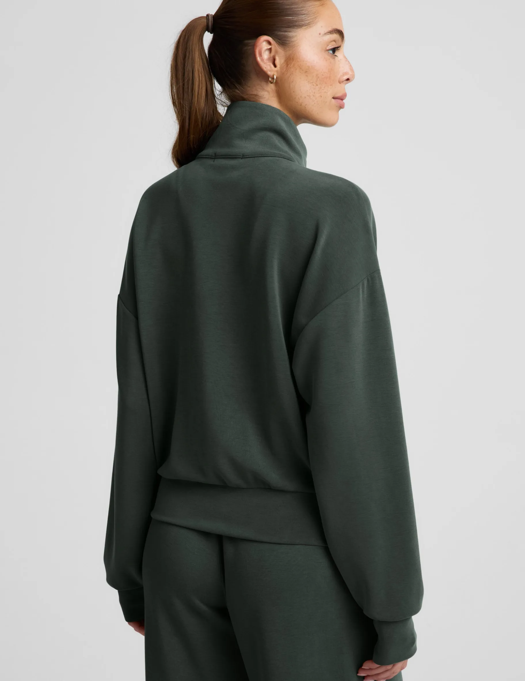 Luxe Sandwash Half Zip Pullover