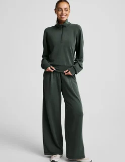 Luxe Sandwash Half Zip Pullover