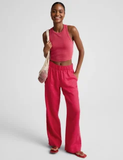 On Repeat Rib High Neck Cropped Tank