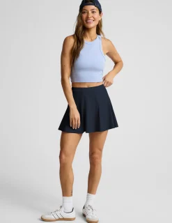 On Repeat Rib High Neck Cropped Tank