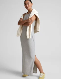Ribbed High Neck Maxi Dress