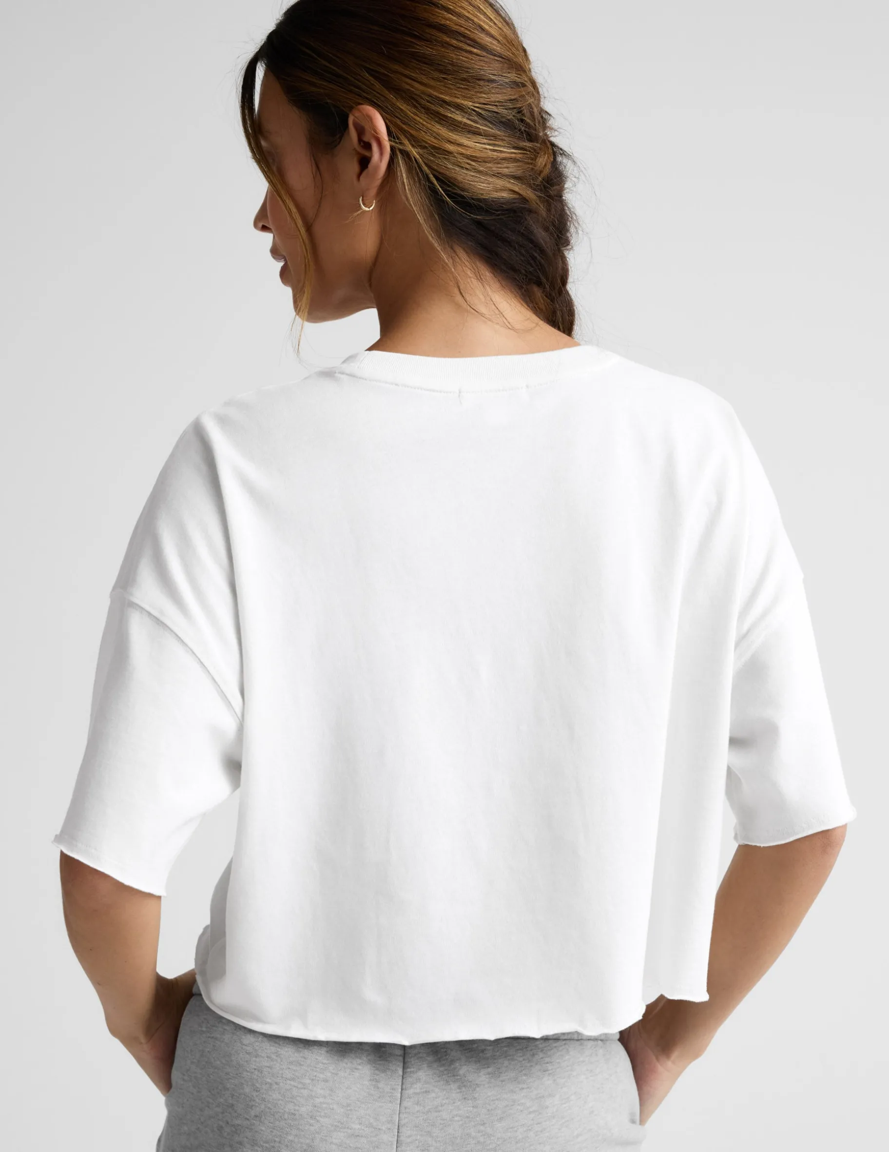 SoftKnit Better Than Ever Cropped Cotton Tee