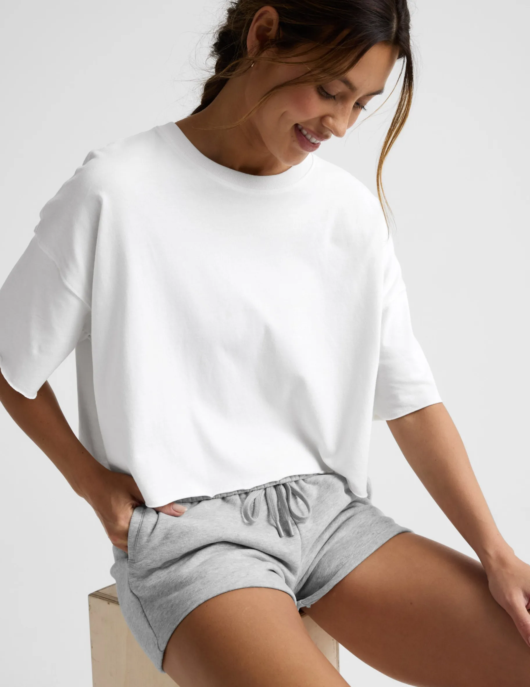 SoftKnit Better Than Ever Cropped Cotton Tee