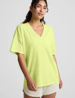 SoftKnit Better Than Ever Oversized V-Neck Cotton Tee