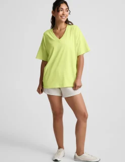 SoftKnit Better Than Ever Oversized V-Neck Cotton Tee