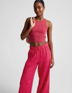 SoftWash Linen Easy Wide Leg Pant 29