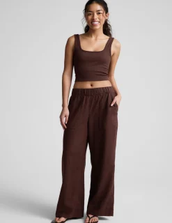 SoftWash Linen Easy Wide Leg Pant 31"