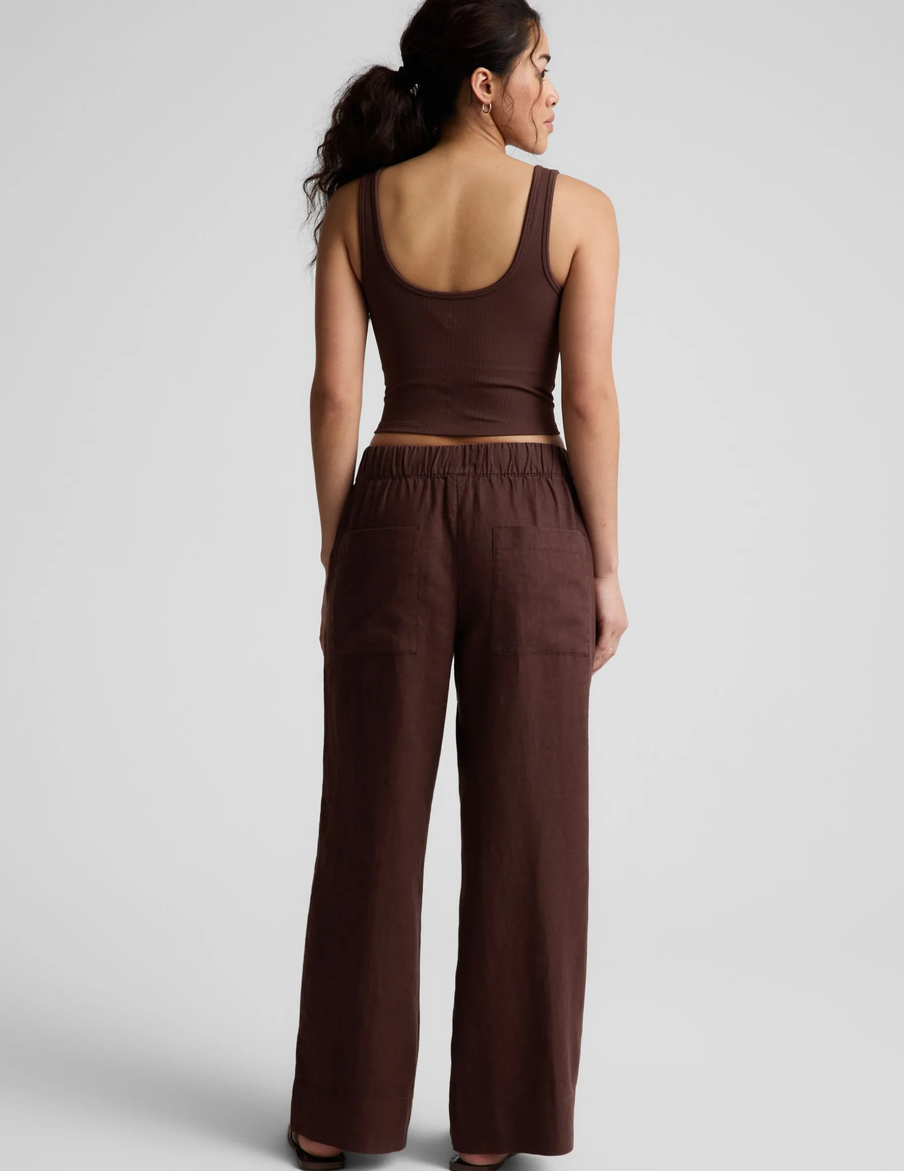 SoftWash Linen Easy Wide Leg Pant 31"