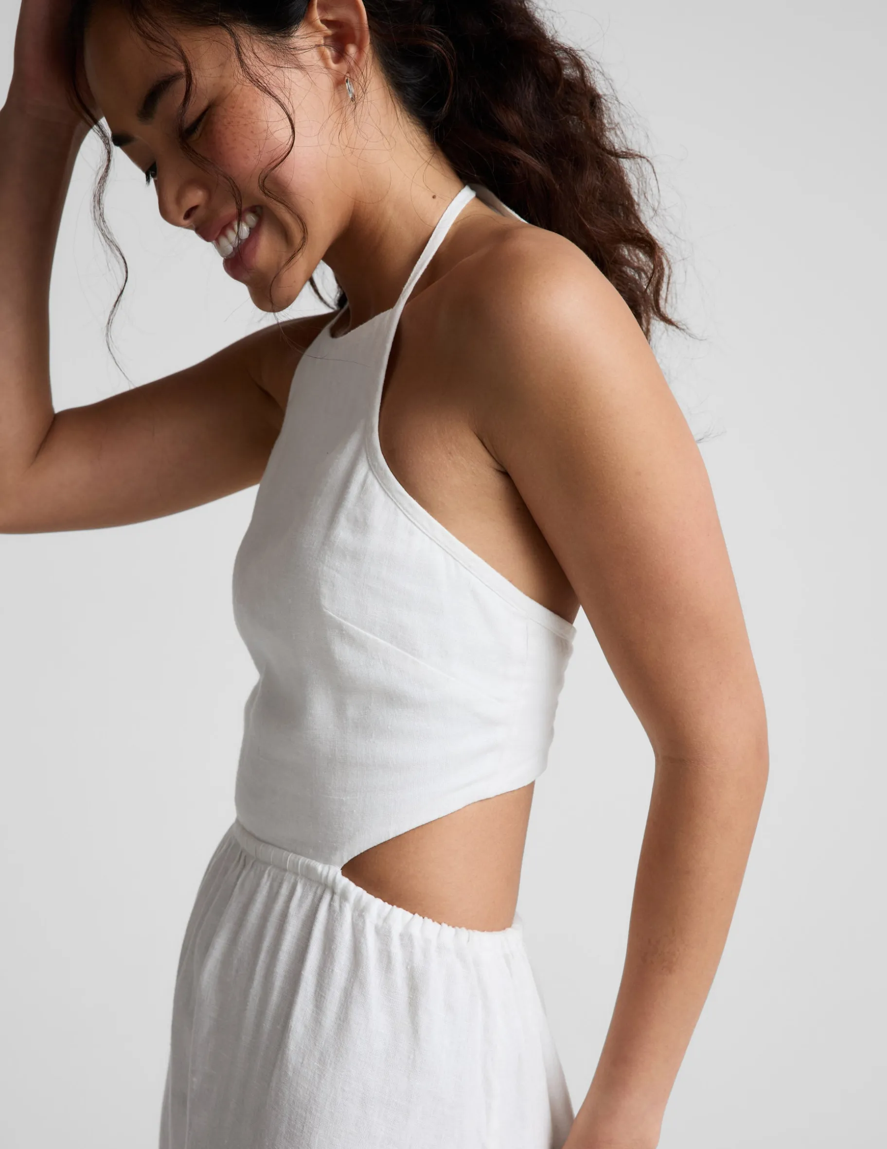 SoftWash Linen Halter Dress