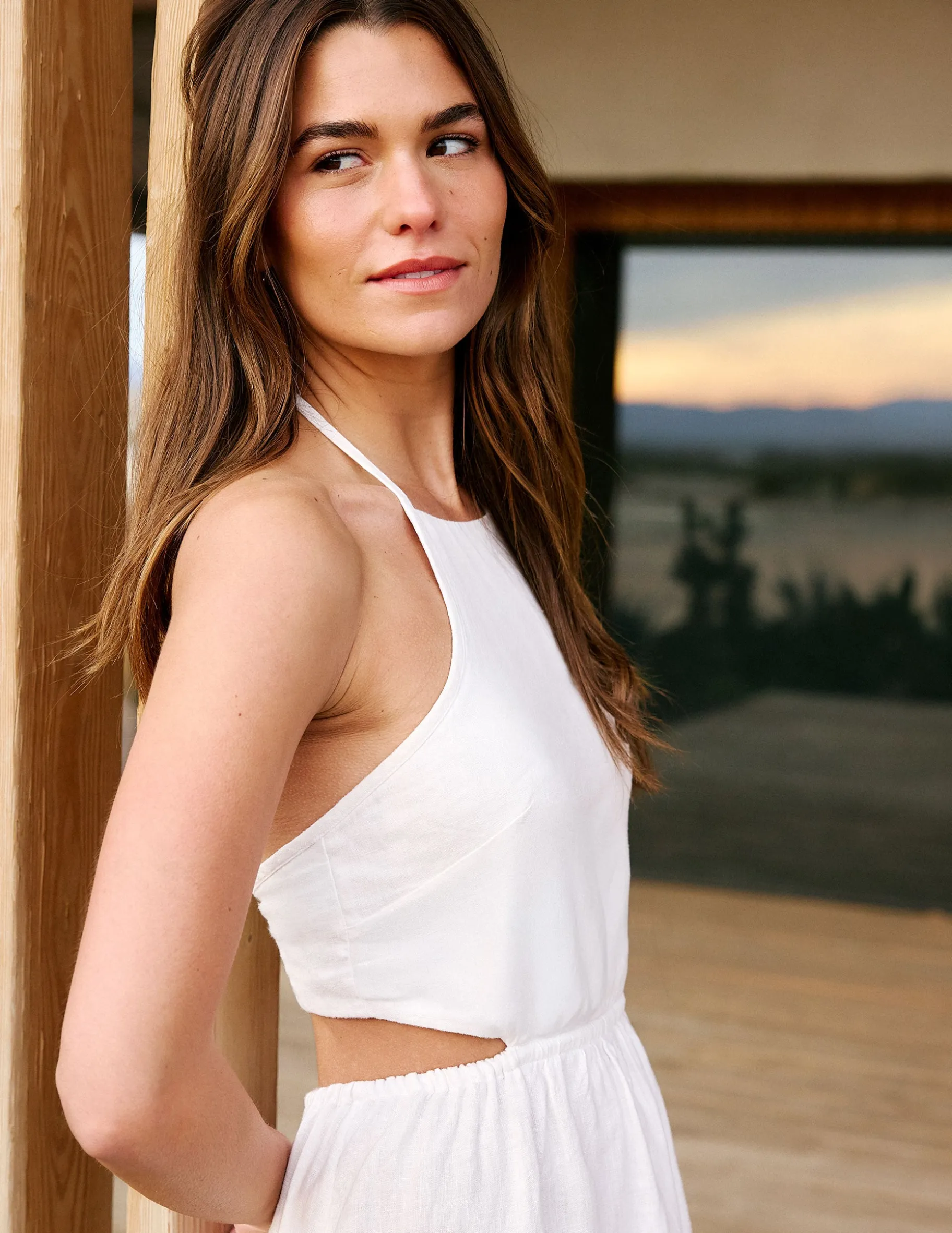 SoftWash Linen Halter Dress