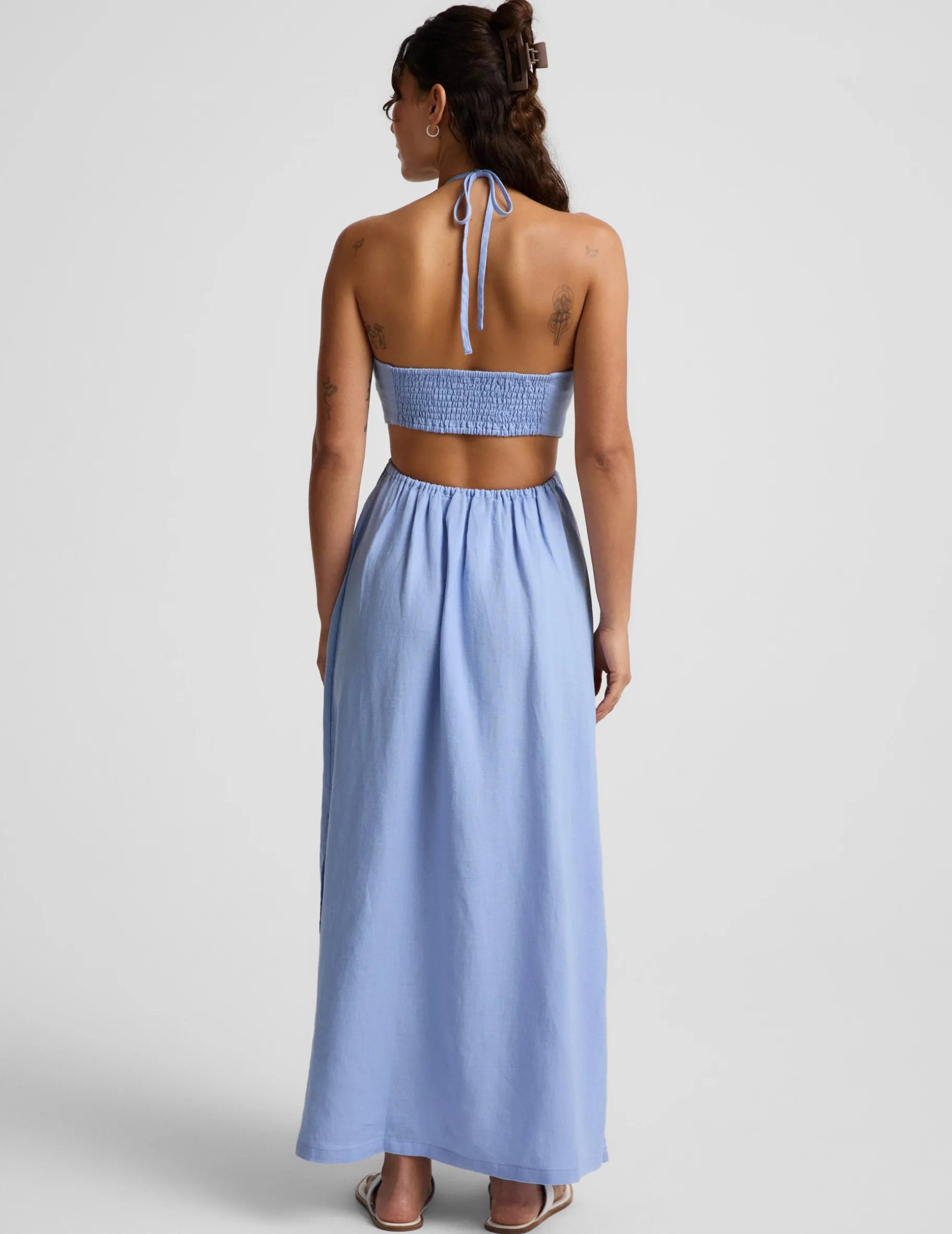 SoftWash Linen Halter Dress