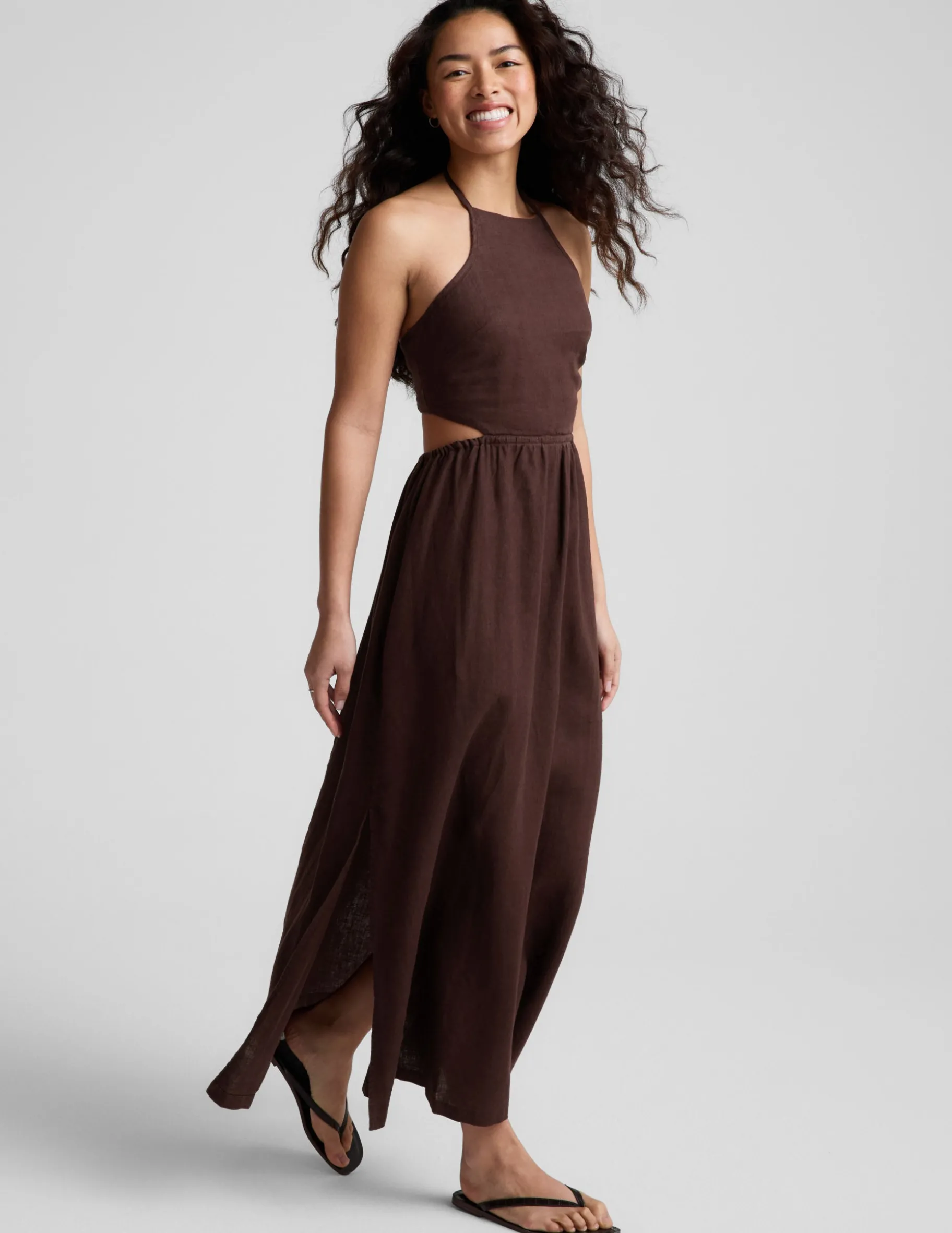 SoftWash Linen Halter Dress