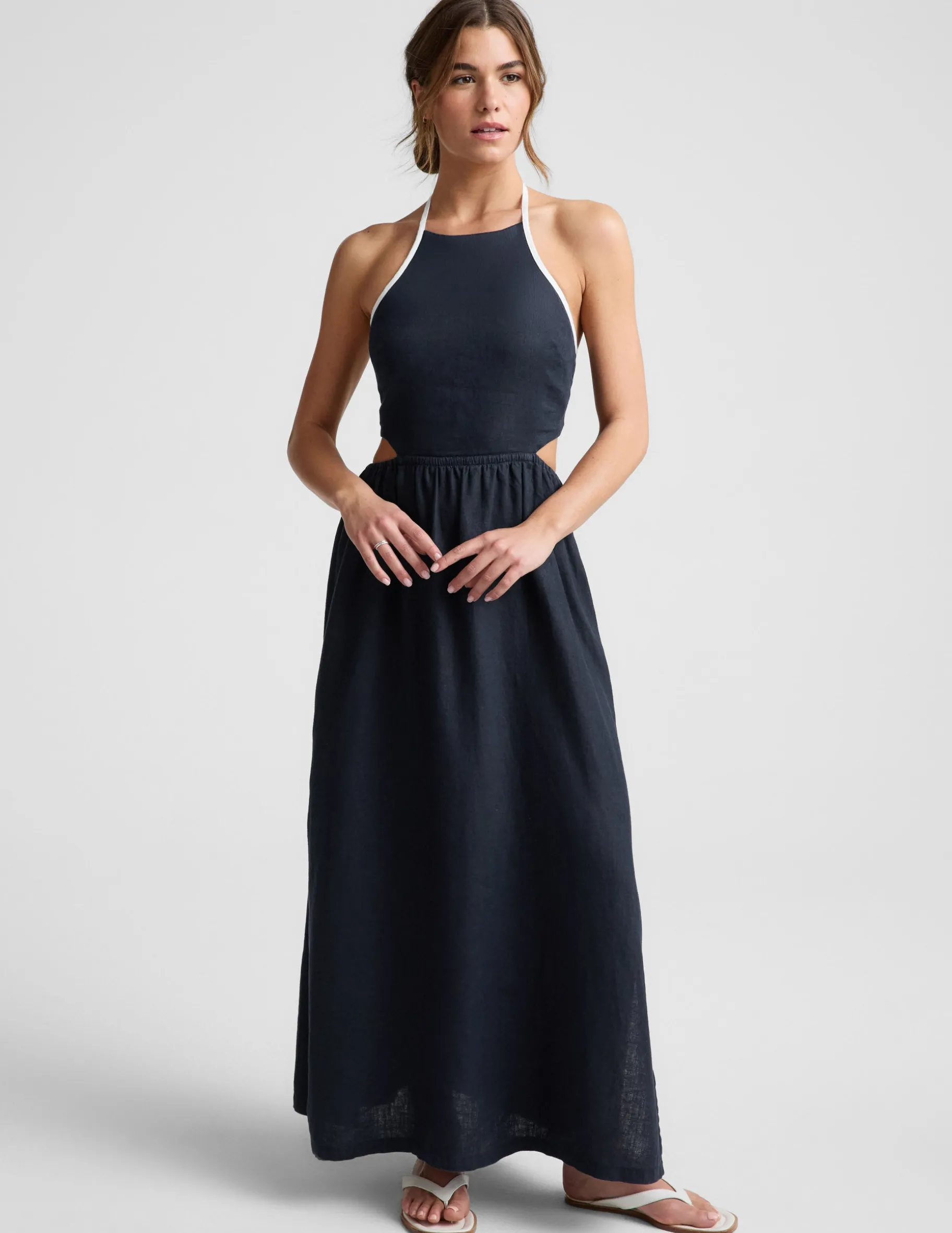 SoftWash Linen Halter Dress