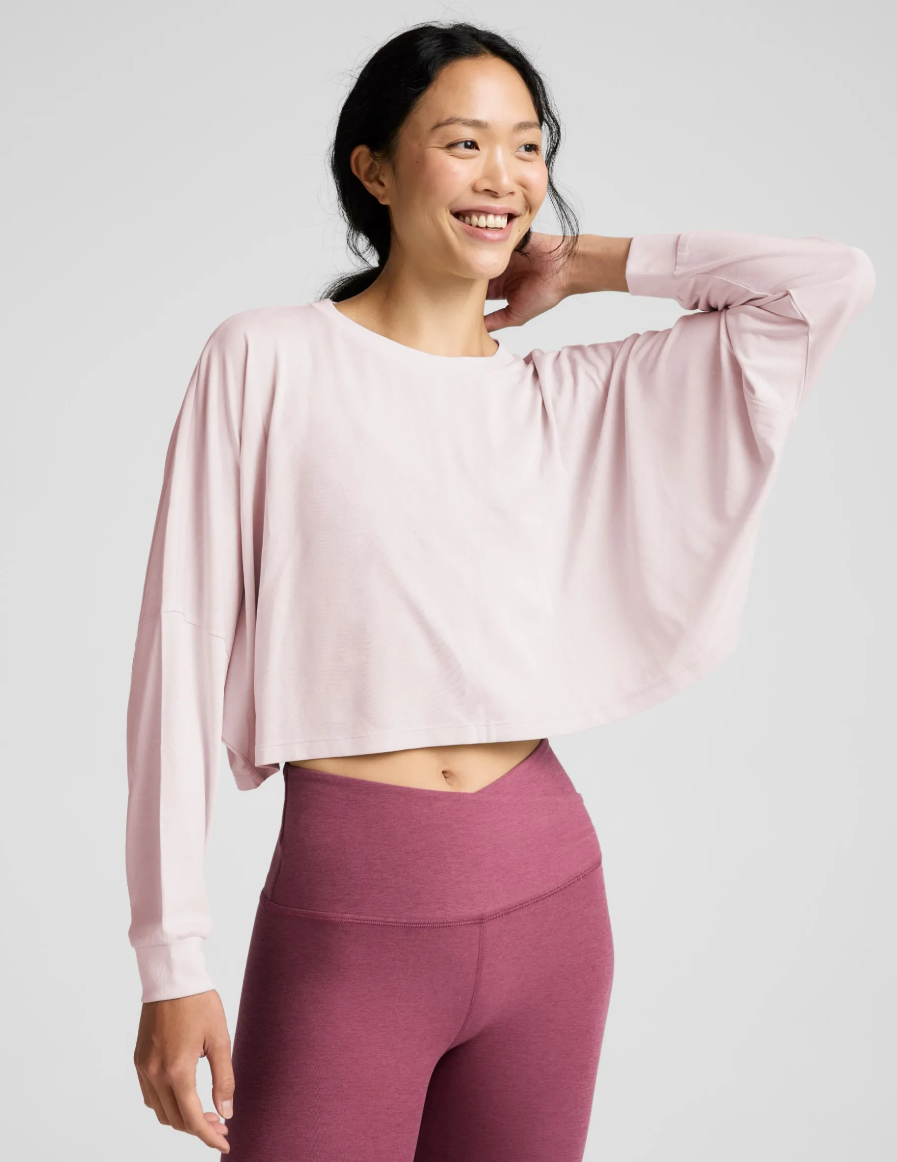 Studio Luxe Cropped Long Sleeve Tee