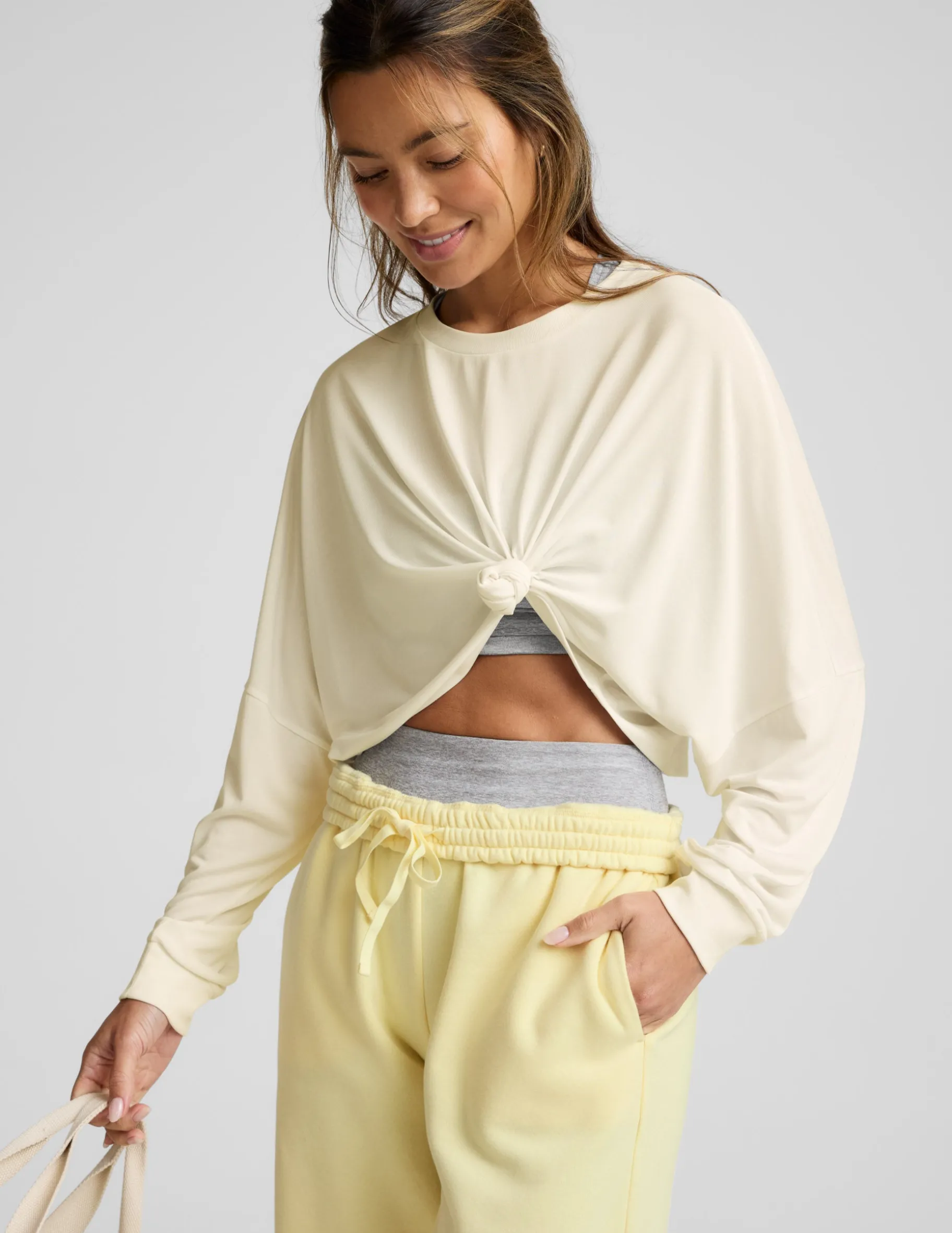Studio Luxe Cropped Long Sleeve Tee